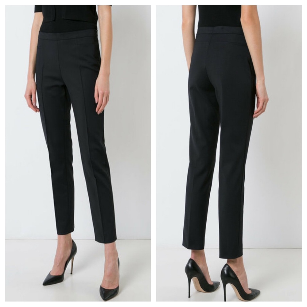 Akris Punto Franca Cotton Techno Slim Black Pants 10